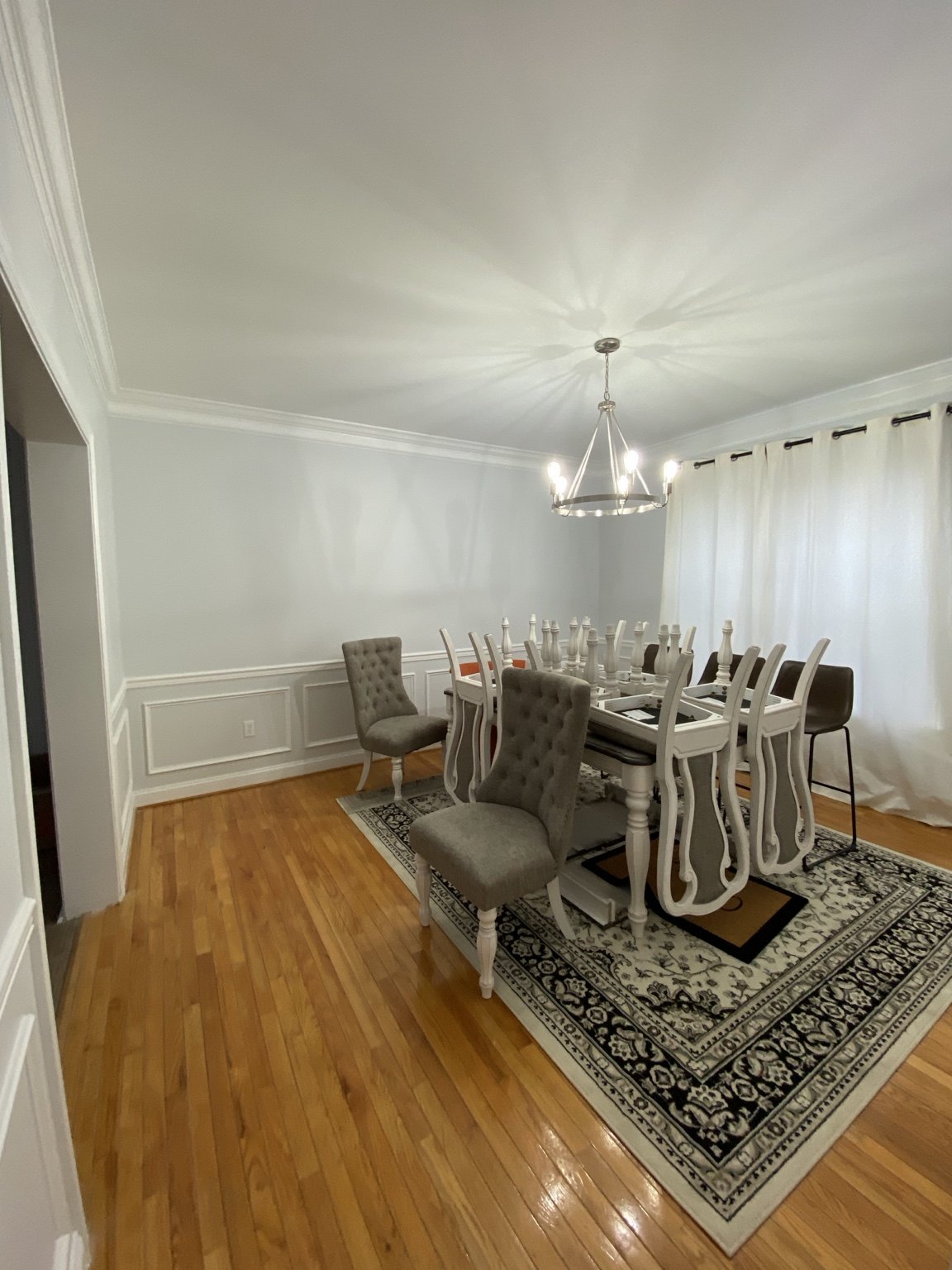 Finished residential dining room painting project