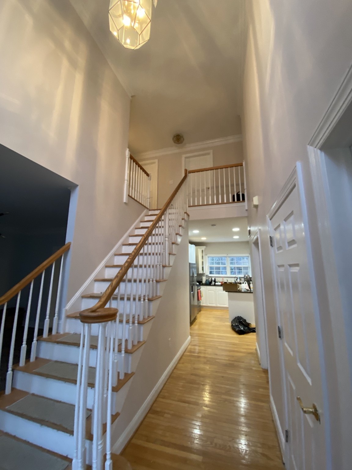 Finished residential staircase painting project